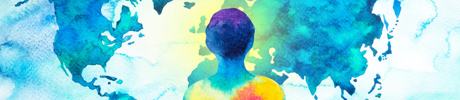 abstract human meditator